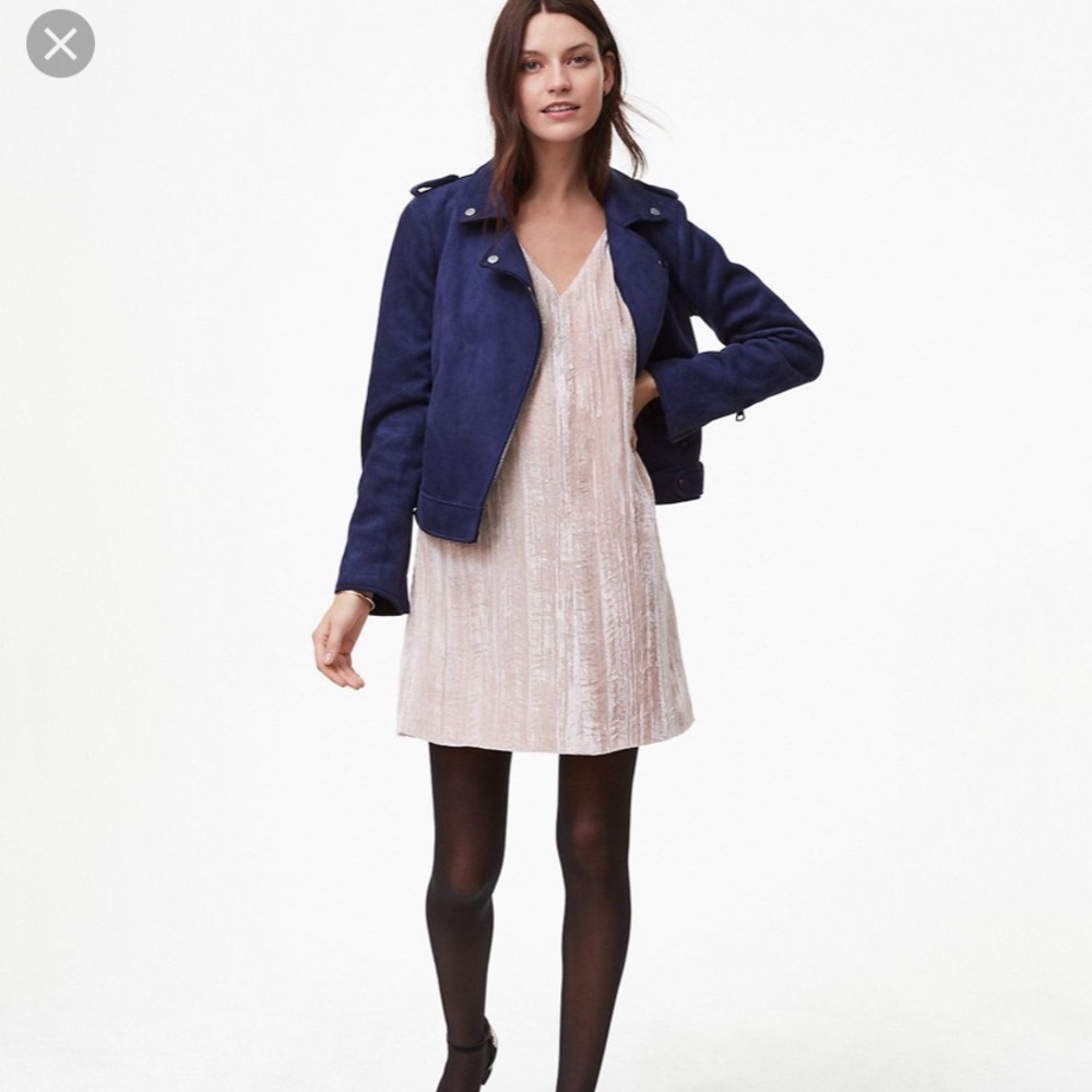 Loft Velvet Shift Dress
